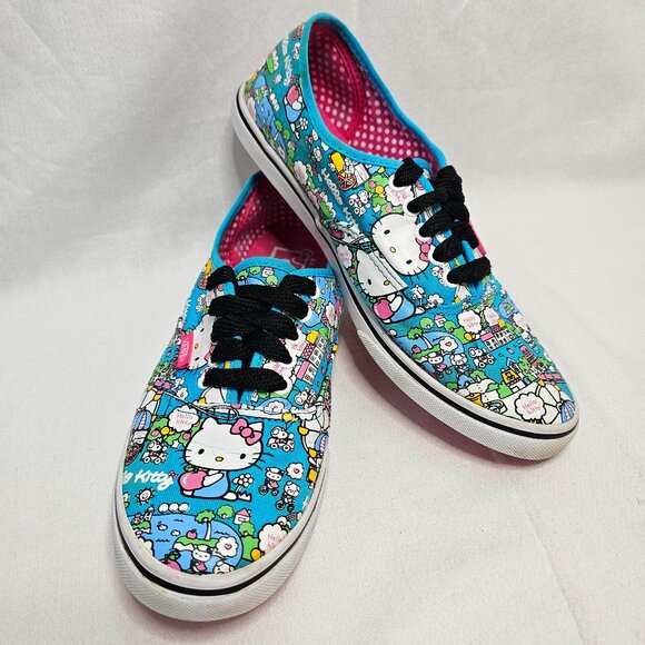 Vans Hello Kitty Sanrio Multicolor Print Sneakers Shoes Womens Size 8- Mens 6.5 - Picture 1 of 13
